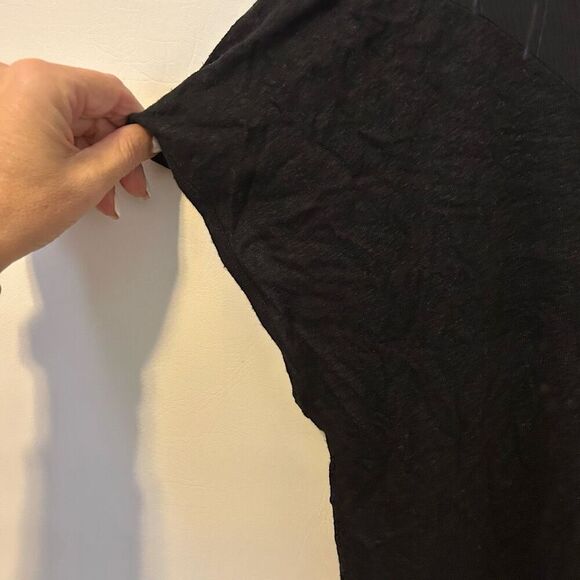 Dantelle Tunic Women 1x Sheer cut out Black Rayon linen boho whimsigoth goth NWT - Picture 9 of 13